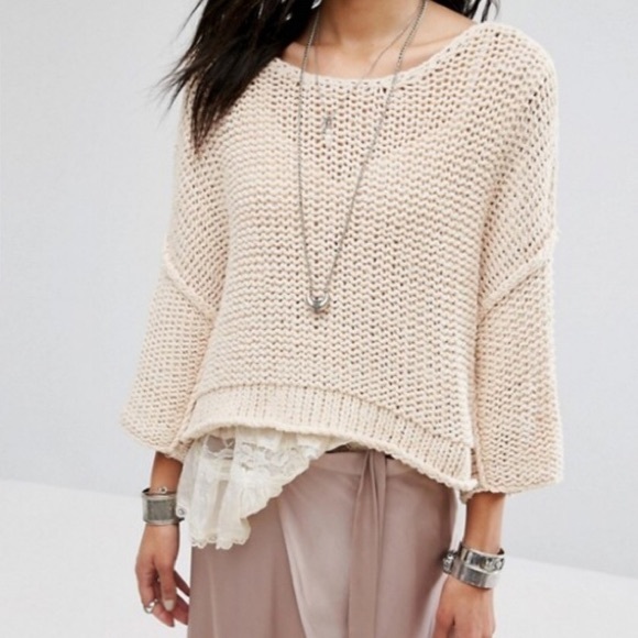 Free People Sweaters - Free People Halo Dolman Sleeve Chunky Knit Sweater Pullover 🌼 FINAL PRICE 🌼
